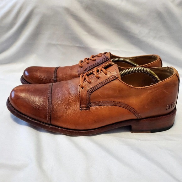 Bed Stu Distressed Brown Leather Cap Toe Oxfords Men’s Sz 8 - Picture 3 of 8